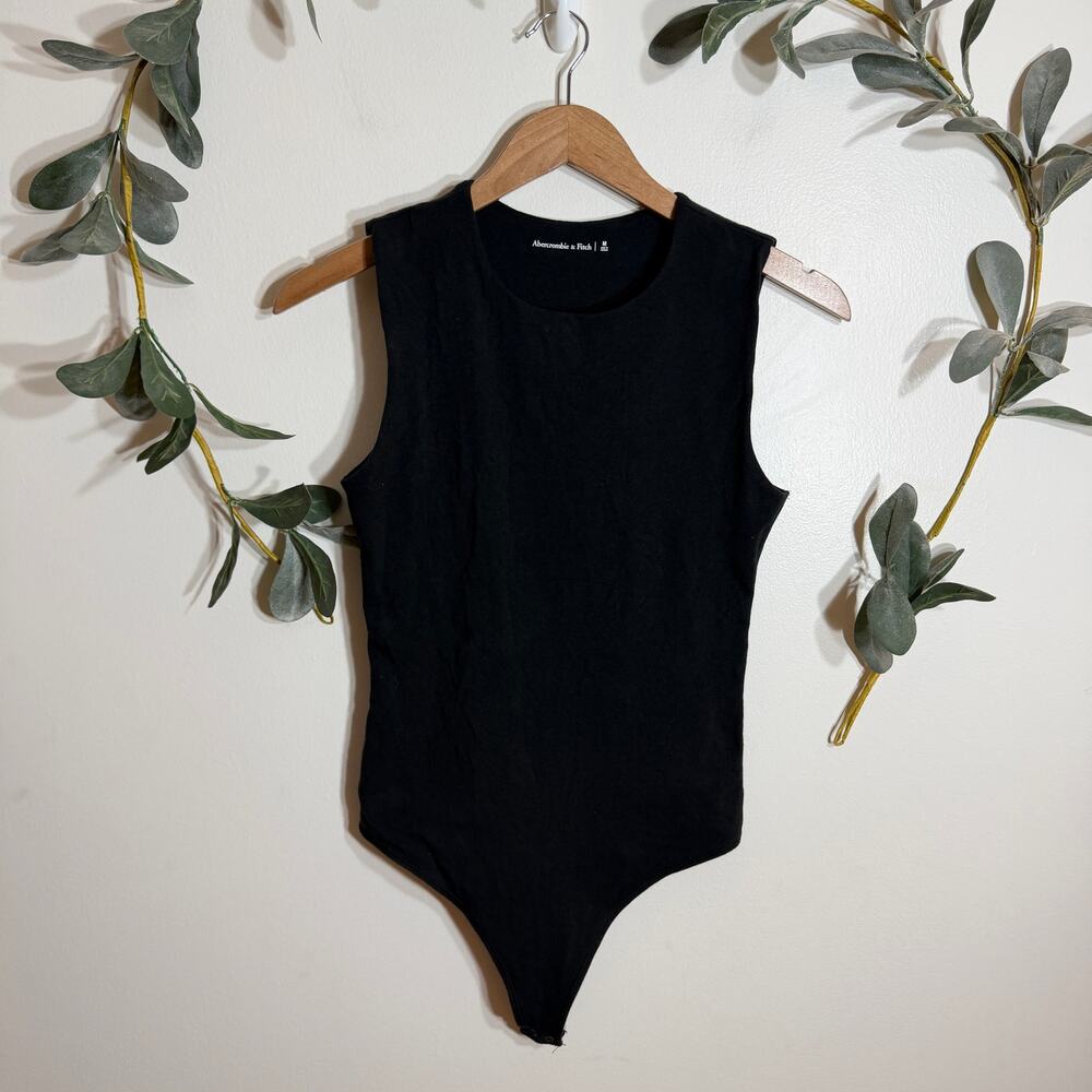 Abercrombie Black Crew Neck Tank Bodysuit